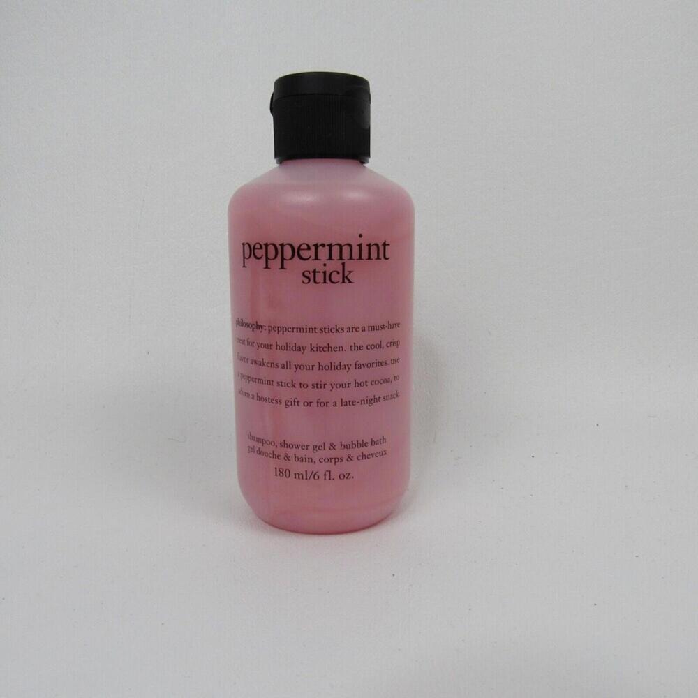 Philosophy Peppermint Stick, 6oz Shampoo,‎ Shower Gel, & Bubble Bath for Unisex